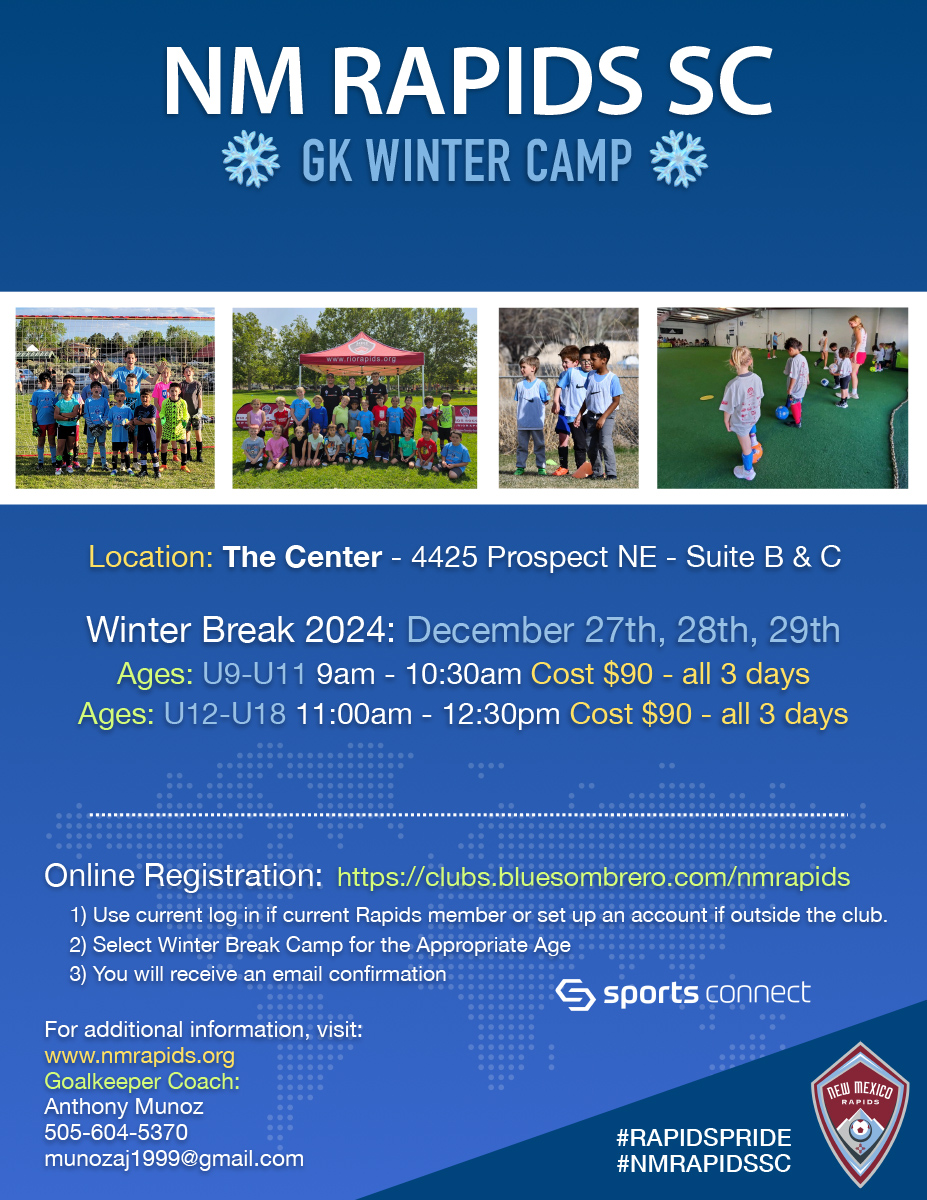 NMRSC Youth Winter GK Camp Flyer 111224